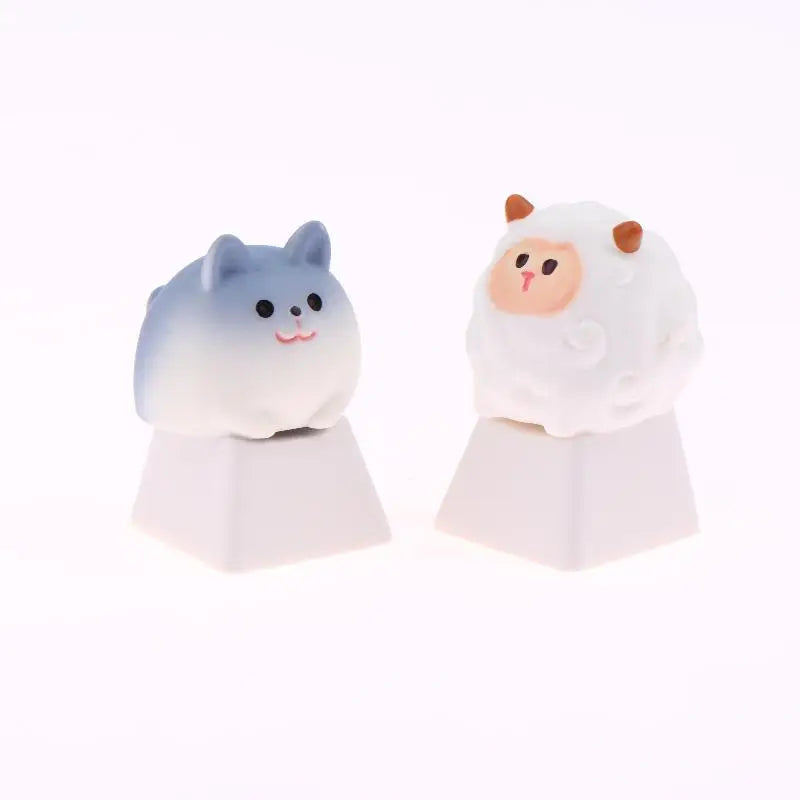 Cute Cartoon 3D Animal Keycap Mechanical Keyboard Caps OEM Height Keycap Kawaii DIY Keyboard Accessories Girl Gifts