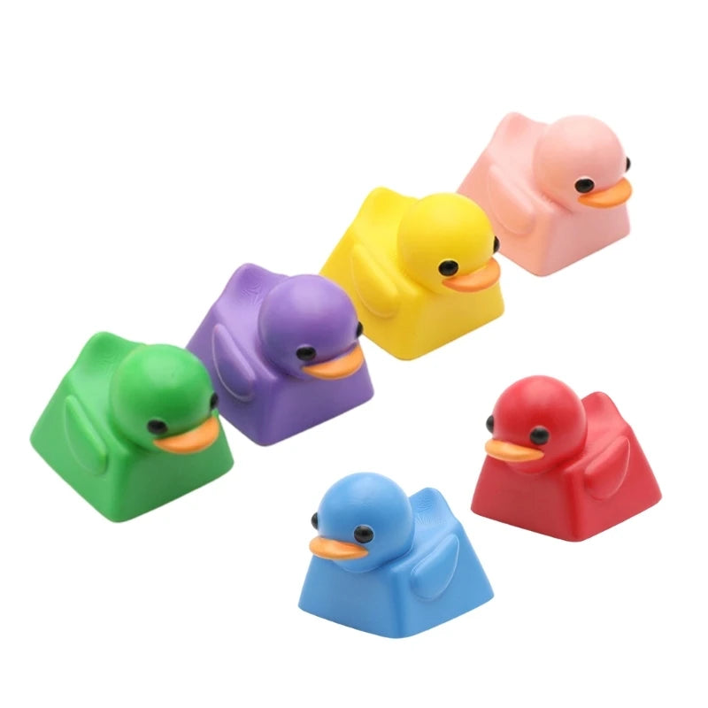 Cute Duck Keycap Cartoon Resin Keycaps for Switches Mechanical Gaming Keyboards DIY Personaliing 3D Keycap Keyboards Decoration