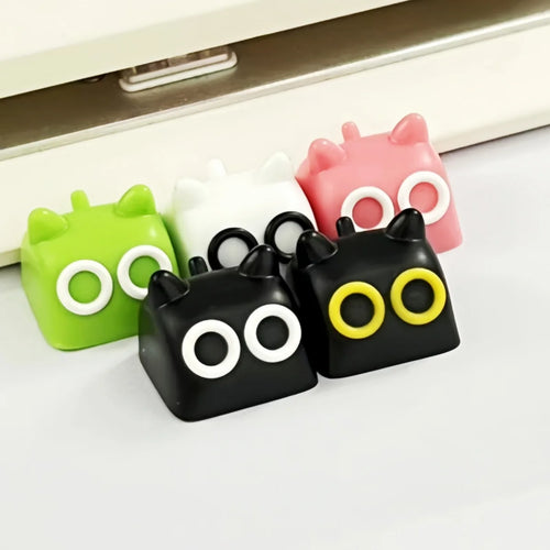 Anime Cute Little Cat Keycap Cartoon Cat Personalized Resin Kawaii Cartoon Girl MX Switch Keycaps Creative Keyboard Caps