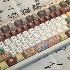 Dancheong Korean keycaps Retro Side Engraved Translucent Pbt Theme Keycap For Mechanical Keyboard 단청 와글바글 염료승화 PBT 키캡