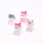 Cute Cartoon 3D Animal Keycap Mechanical Keyboard Caps OEM Height Keycap Kawaii DIY Keyboard Accessories Girl Gifts