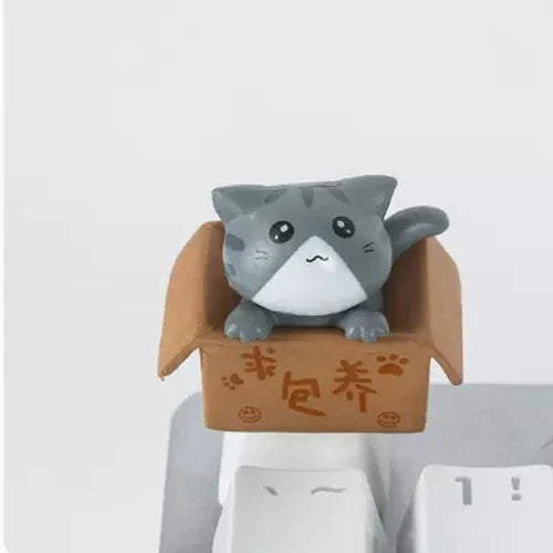 Customization Cute Cat Keycap Mechanical Keyboard Keycaps Artisan Anime Kawaii Keycap PBT Axis Cherry MX Cute Cat Diy Key Cap