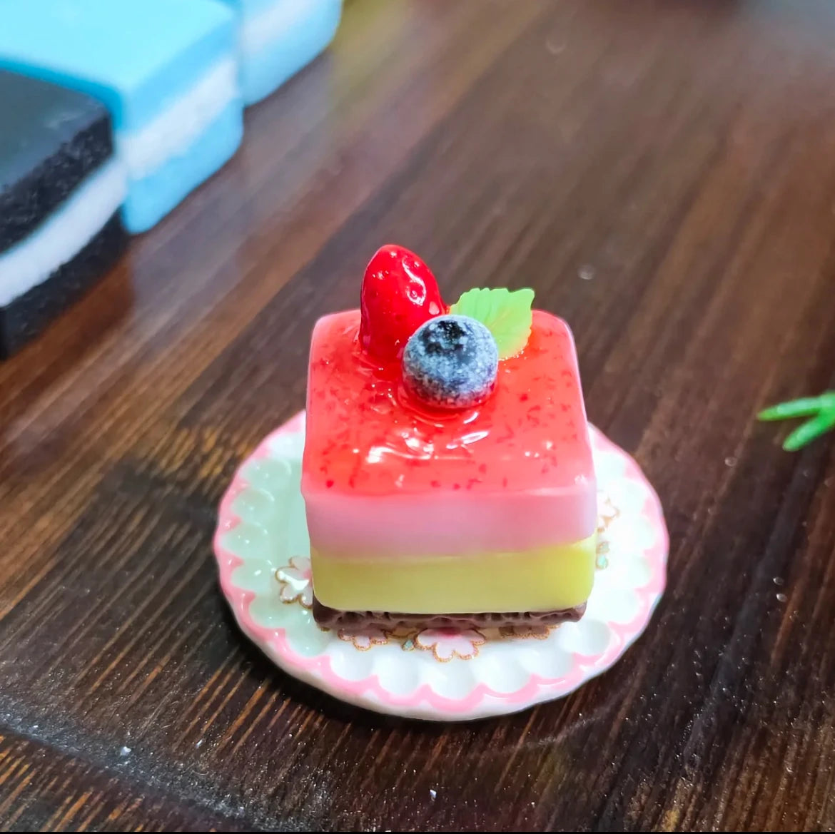 Cute Cake Keycaps Kawaii Clay Keyboard Caps Niche Food Toys Keycap Customized Clay Manual Cross Shaft Mechanical Keyboard Caps