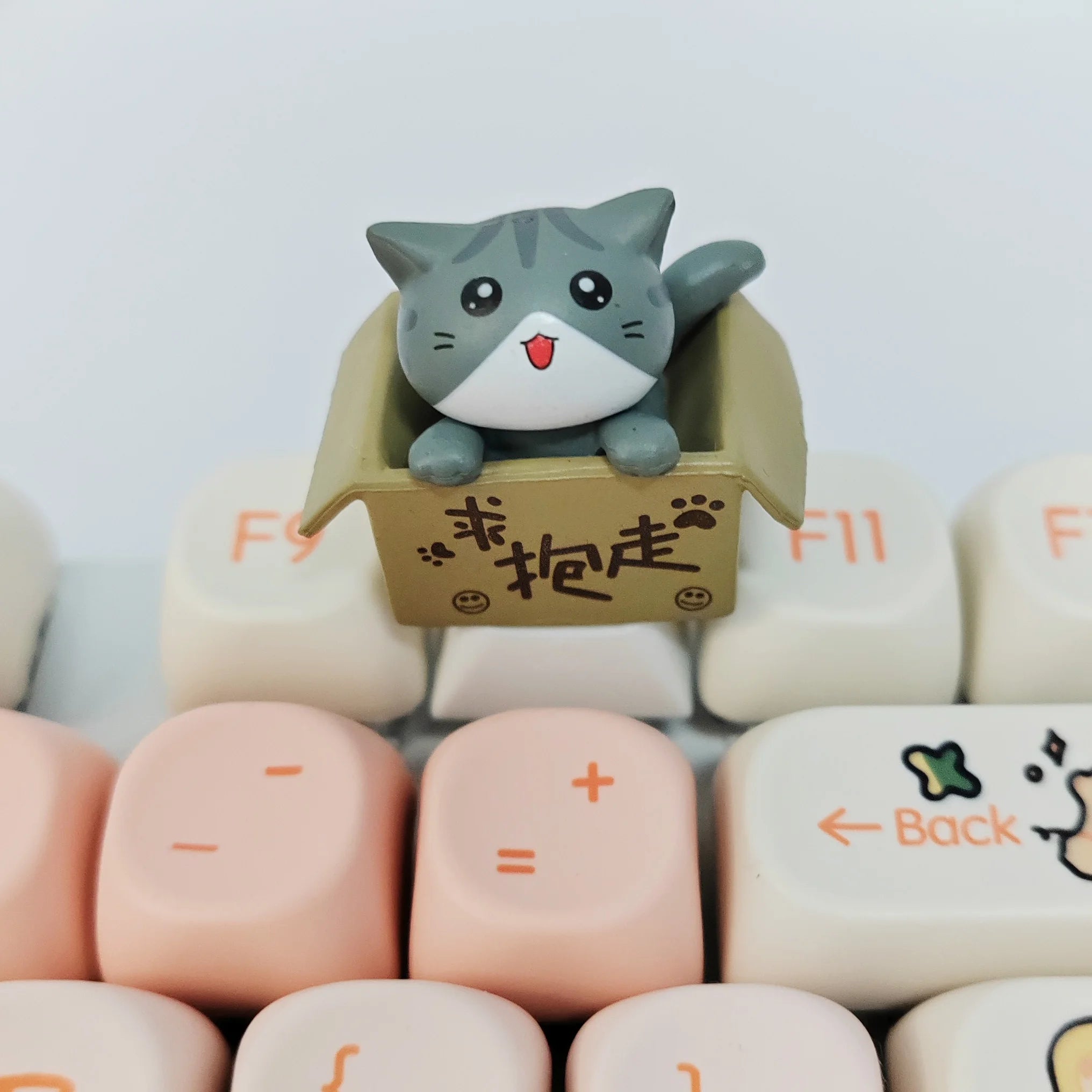 Cute Cat Animal Keycaps Mechanical Keyboard Replacement Personalized Keycap Cross Axis Cherry Profile Girl Birthday Gamer Gift