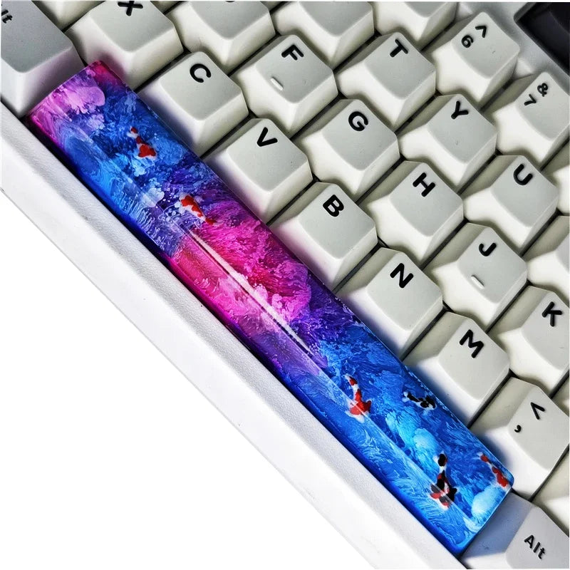 ECHOME Koi Fish Spacebar Keycaps 6.25U Custom Resin DIY Cherry Spacebar Keycaps MX Switch Translucent Keycap Mechanical Keyboard