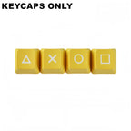 4 Keys/Set PSP Style PBT Keycaps OEM Height Dye-Sublimated Legends Directional Arrows Auxiliary Keys Keyboard Accessory