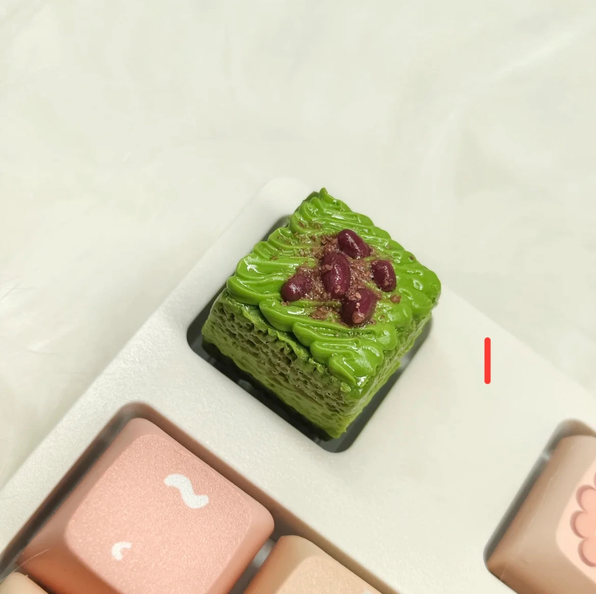 Cute Cake Keycaps Kawaii Clay Keyboard Caps Niche Food Toys Keycap Customized Clay Manual Cross Shaft Mechanical Keyboard Caps