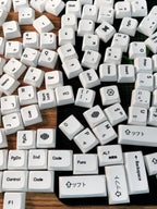 K135 Minimalist White Keycap PBT Thermal Sublimation XDA Concise Japanese Korea Key Cap Adaptive Mechanical Keyboard Keycaps