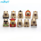 MiFuny Capybara Keycap Animal Artisan Keyboard Cap Resin Custom KeyCaps for Mechanical Keyboard Accessories Cute Point Keycap