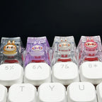 Cute Animal Keycap For Mechanical Keyboard Custom Kawaii Cartoon Collectibles Gifts 3D Resin Game Keycaps