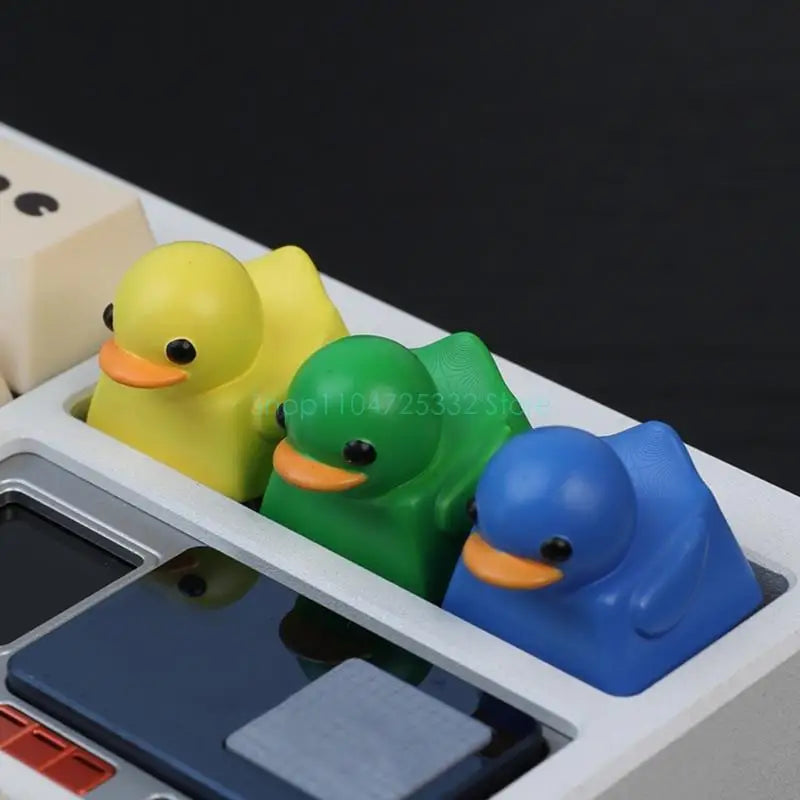 Cute Duck Keycap Cartoon Resin Keycaps for Switches Mechanical Gaming Keyboards DIY Personaliing 3D Keycap Keyboards Decoration