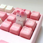 Cute Cartoon 3D Animal Keycap Mechanical Keyboard Caps OEM Height Keycap Kawaii DIY Keyboard Accessories Girl Gifts