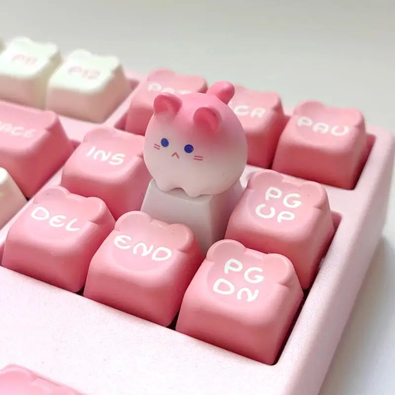 Cute Cartoon 3D Animal Keycap Mechanical Keyboard Caps OEM Height Keycap Kawaii DIY Keyboard Accessories Girl Gifts