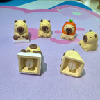 MiFuny Capybara Keycap Animal Artisan Keyboard Cap Resin Custom KeyCaps for Mechanical Keyboard Accessories Cute Point Keycap