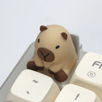 MiFuny Capybara Keycap Animal Artisan Keyboard Cap Resin Custom KeyCaps for Mechanical Keyboard Accessories Cute Point Keycap