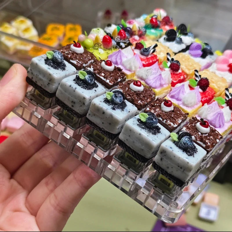 Cute Cake Keycaps Kawaii Clay Keyboard Caps Niche Food Toys Keycap Customized Clay Manual Cross Shaft Mechanical Keyboard Caps